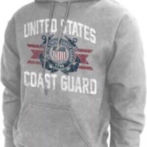 Joe Blow's T's U.S. Coast Guard Emblem Men's Sweatshirt Hoodie Grey